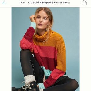 Farm Rio boldly stripped sweater dress